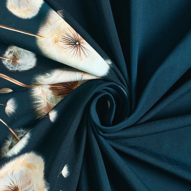 jersey di cotone soffioni tessuto con bordura | Glitzerpüppi – nero-azzurro/mandorla,  image number 3