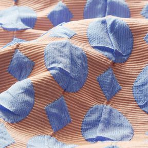 cloqué Pois e diamanti – azzurro/albicocca, 