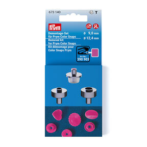 Set di smontaggio Color Snaps [Ø 9 + 12,4 mm] | Prym – argento effetto metallizzato, 