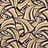Tessuto di viscosa Linee astratte – nero/oro rosa,  thumbnail number 1
