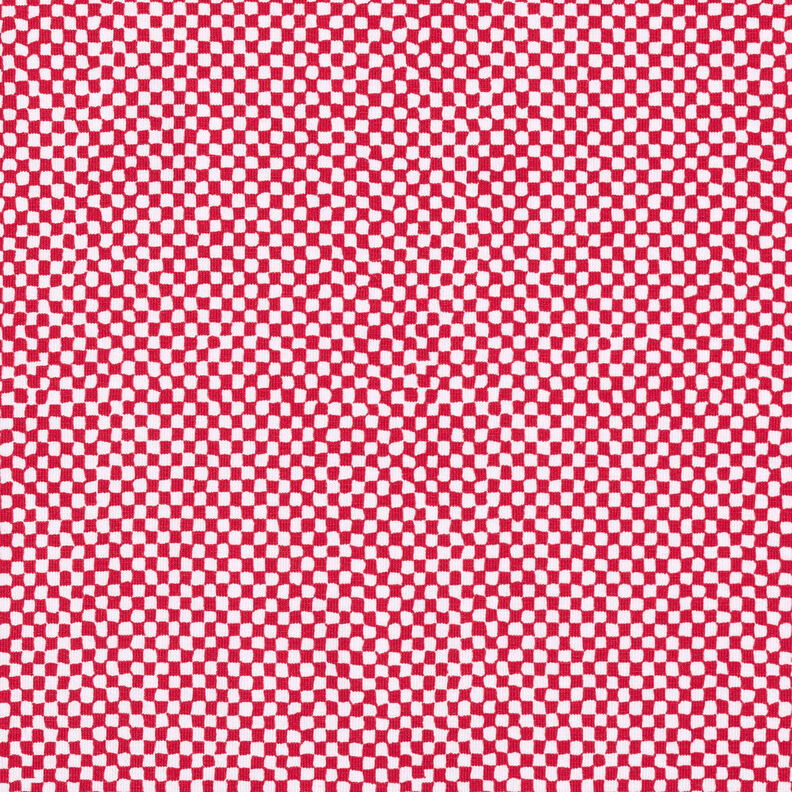 GOTS Jersey di cotone Mini quadri | TCC x LOOKS by Wolfgang Joop – rosso/bianco,  image number 1