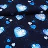 jersey di cotone Cuori blu | Glitzerpüppi – blu marino,  thumbnail number 2