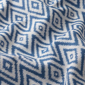 Tessuto jacquard da esterni stile etnico – blu, 