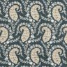 chiffon increspato Righe Paisley e Lurex – nero/blu-argento,  thumbnail number 1