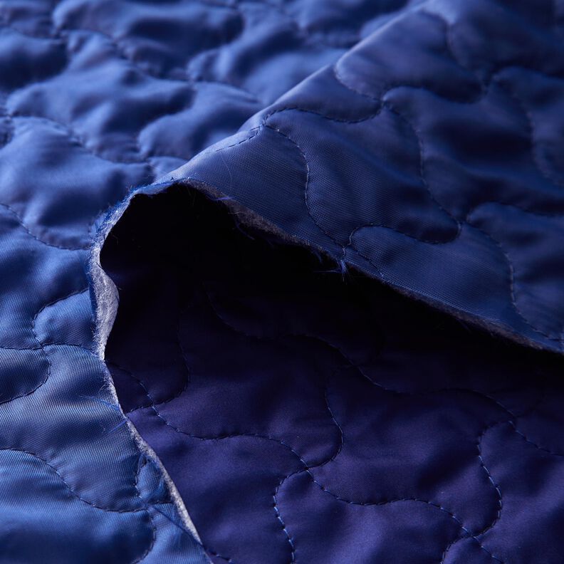 Tessuto trapuntato a rombi astratti – blu marino,  image number 4