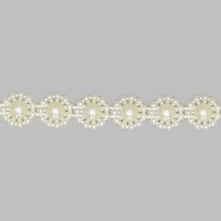 Bordura di perle (10 mm) – crema, 