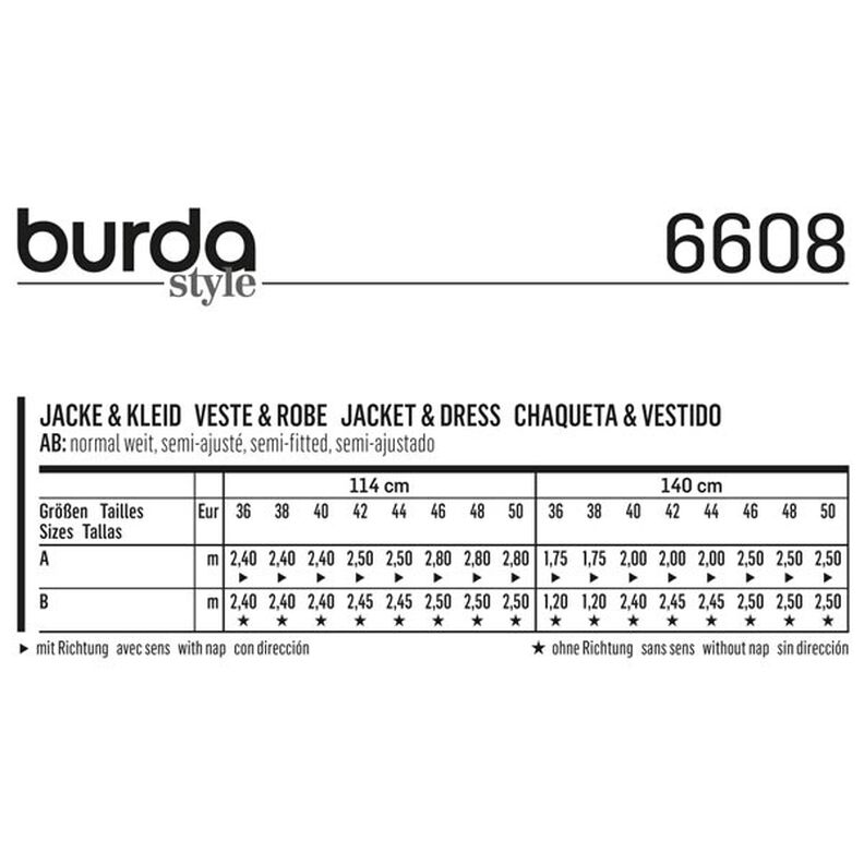 giacca / abito, Burda 6608,  image number 5