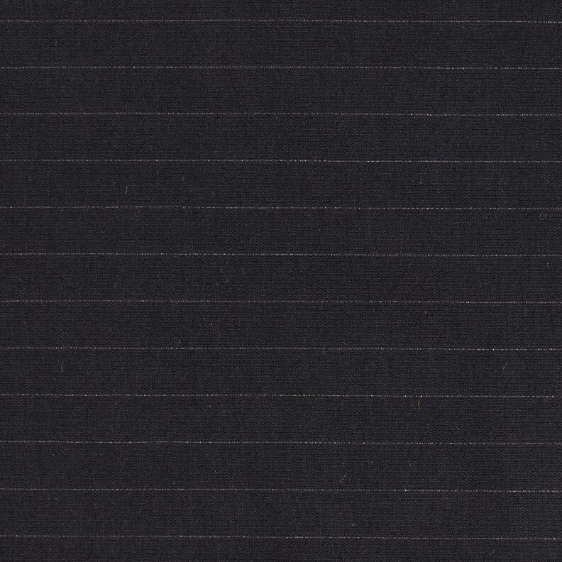 Tessuto in cotone gessato trasversale – nero,  image number 1