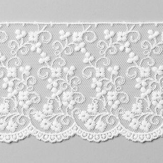 pizzo di tulle [75 mm] - bianco, 