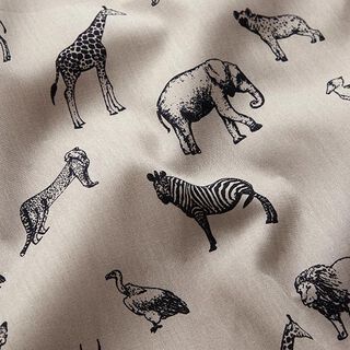 popeline di cotone animali della steppa – duna, 
