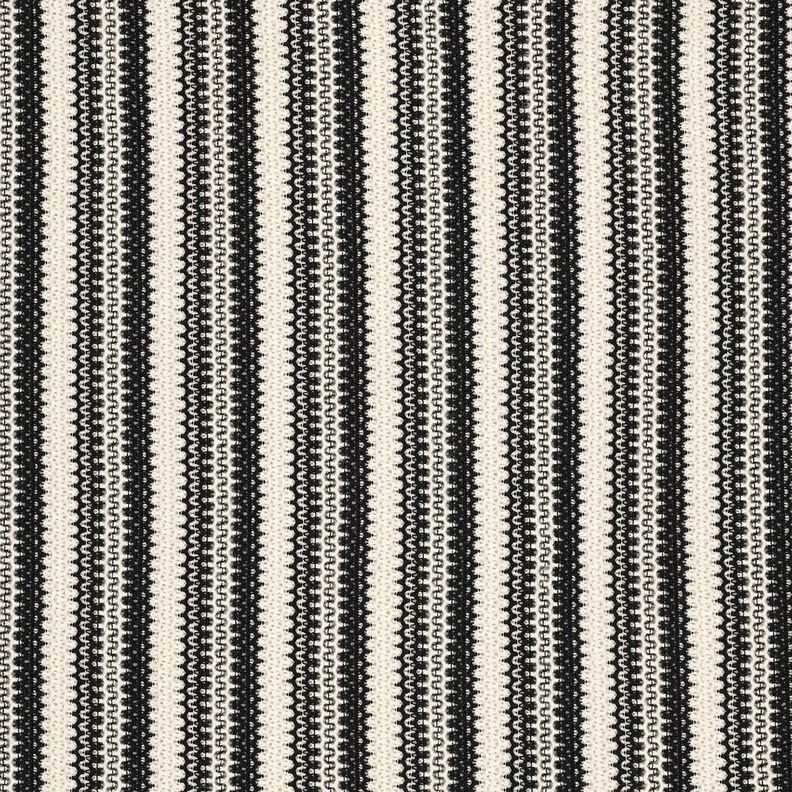 tessuto in maglia righe | Poppy Fabrics – nero/bianco lana,  image number 1