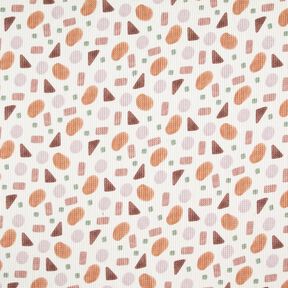 piqué nido d’ape forme colorate – rame/avorio, 