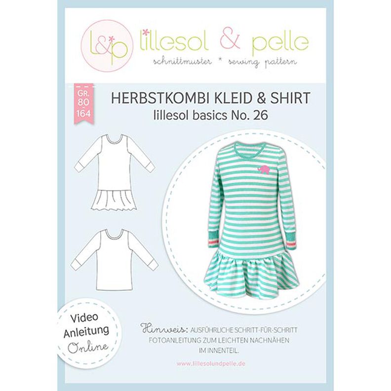 abbinamento autunnale, abito e maglia, Lillesol & Pelle No. 26 | 80 - 164,  image number 1