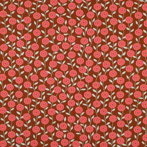 popeline di cotone Fiorellini estivi | Poppy Fabrics – aragosta/bronzo, 