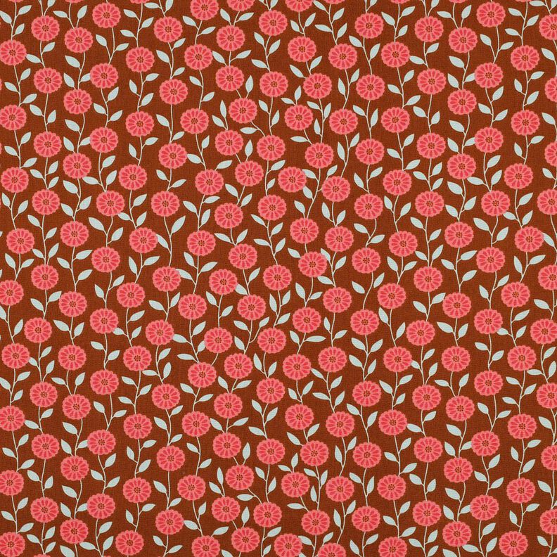 popeline di cotone Fiorellini estivi | Poppy Fabrics – aragosta/bronzo,  image number 1