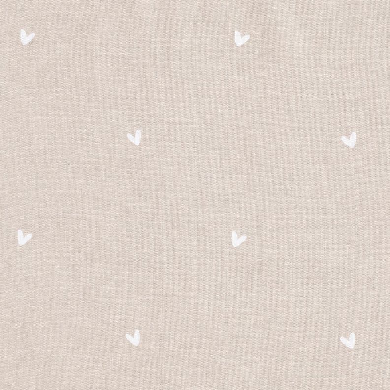 popeline di cotone Teneri cuori – grigio nebbia,  image number 1