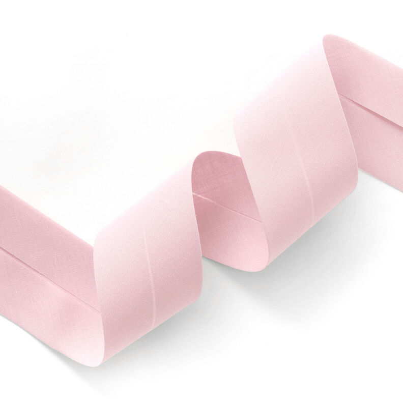 Nastro in sbieco Polycotton [50 mm] – rosa chiaro,  image number 1