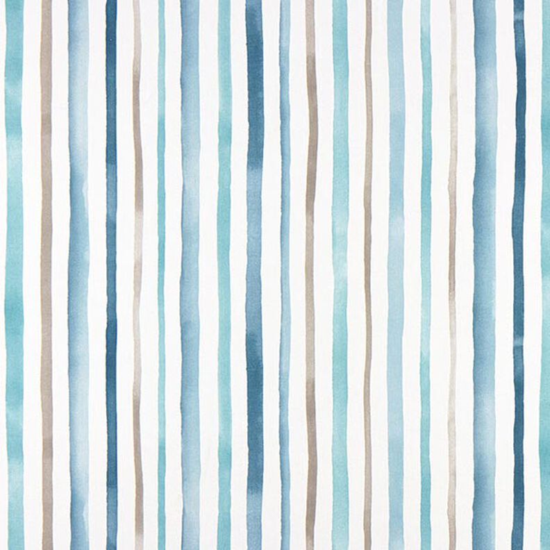 tessuto arredo mezzo panama, righe acquerello – bianco/blu,  image number 1