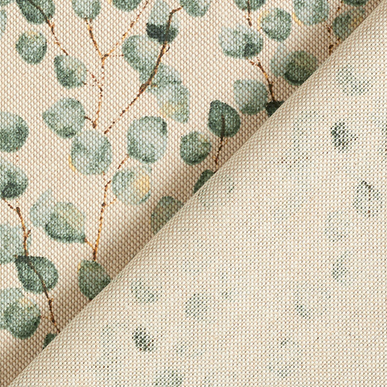 tessuto arredo mezzo panama, mini eucalipto – canna palustre/naturale,  image number 4