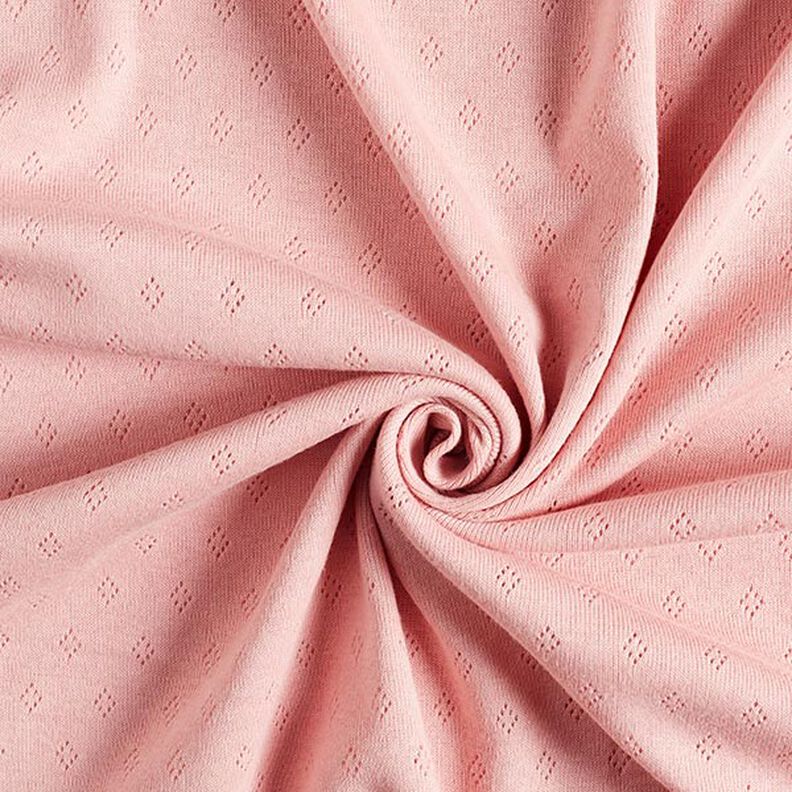 jersey maglia fine con motivi traforati – rosa anticato,  image number 2