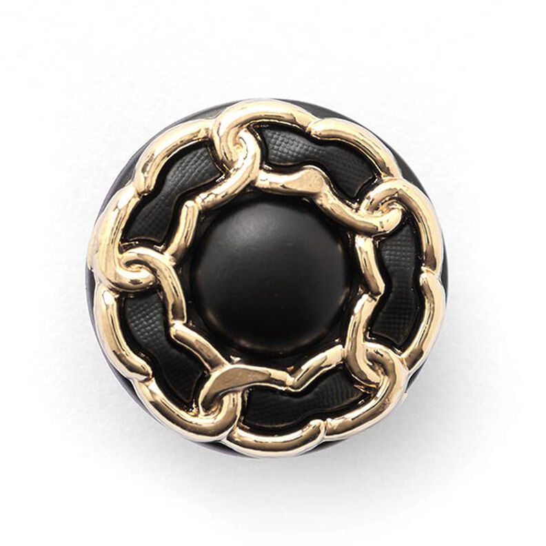 bottone con gambo – nero/oro,  image number 1