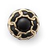 bottone con gambo – nero/oro,  thumbnail number 1