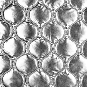 tessuto trapuntato Linee sinuose – argento effetto metallizzato, 