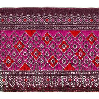 Bordura jacquard ikat – pink, 