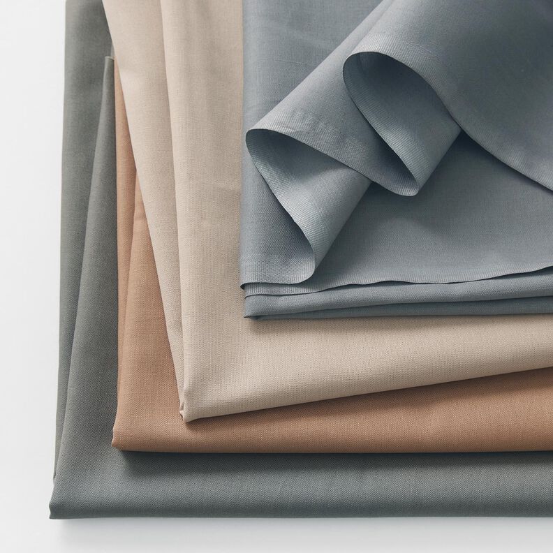 tessuto in cotone cretonne tinta unita – grigio perla, image number 4