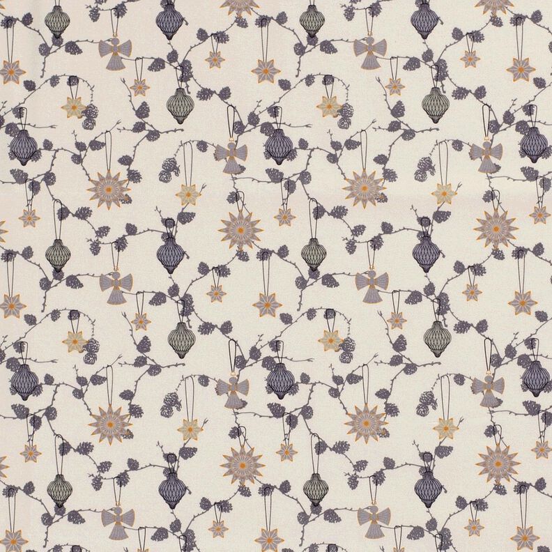tessuto in cotone popeline Decorazioni scandinave per l'albero – beige chiaro, image number 1