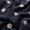 Microvelluto con fiori ricamati – blu notte,  thumbnail number 2