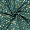 tessuto in cotone popeline Grandi stelle – abete blu/oro,  thumbnail number 3