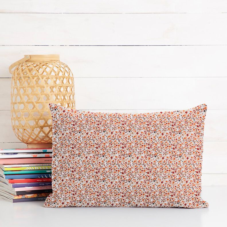 tessuto in cotone cretonne fiori sparsi – rosé/arancio pesca,  image number 6