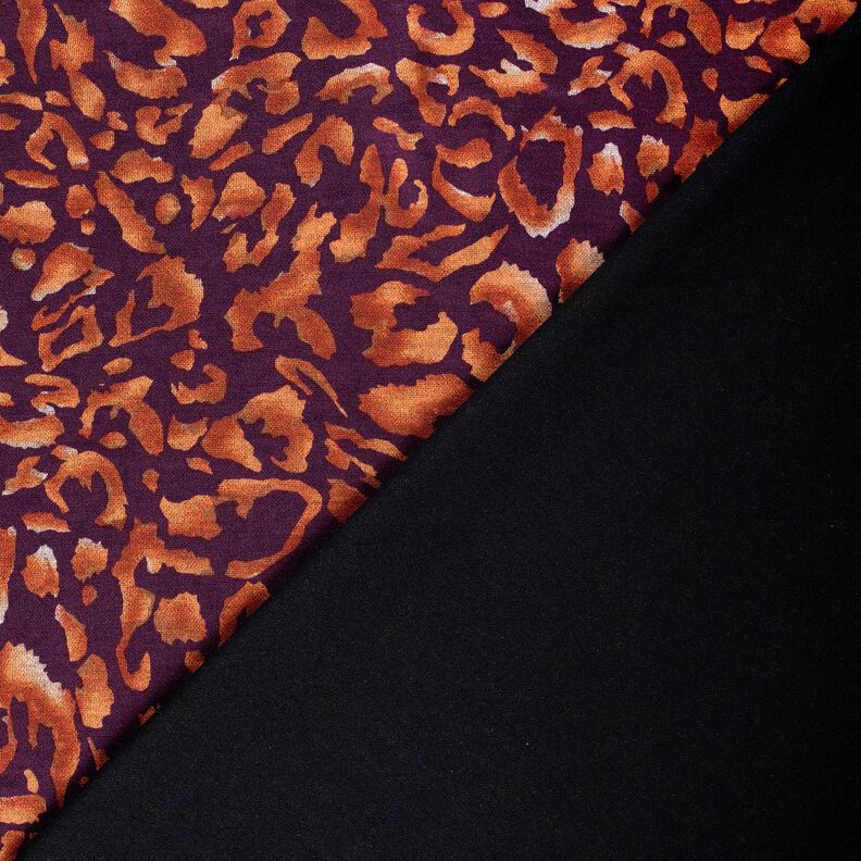 jersey romanit Motivo leopardato – melanzana/terracotta, image number 4