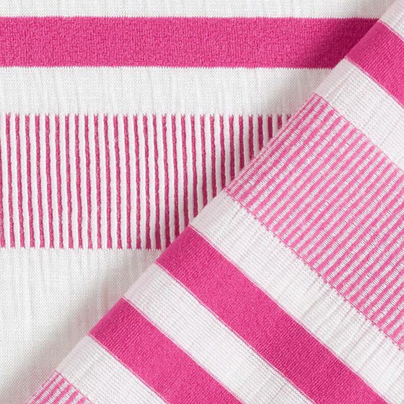 jersey di viscosa effetto stropicciato – bianco/pink,  image number 5