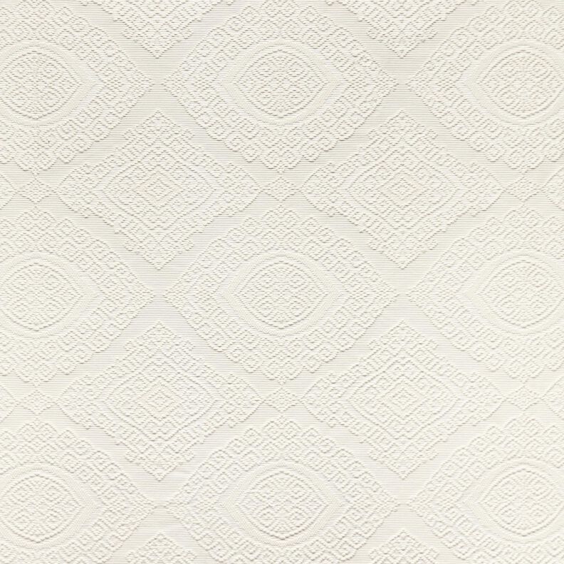 tessuto arredo Jacquard Diamanti decorativi 275 cm – bianco lana, image number 1