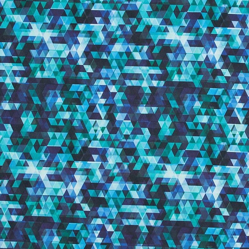 softshell Triangoli colorati stampa digitale – blu notte/turchese,  image number 1