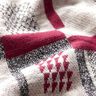 Tessuto in maglia con motivo grafico glitterato – bacca/bianco,  thumbnail number 3