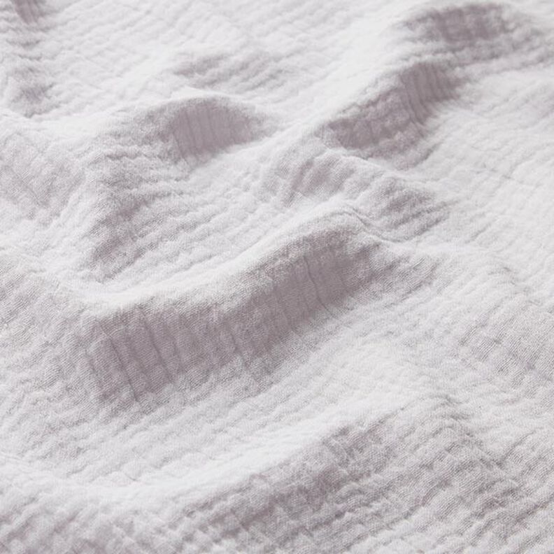 GOTS mussolina / tessuto doppio increspato | Tula – grigio chiaro,  image number 3