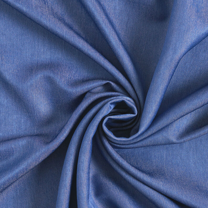 Viscosa Chambray in tinta unita – colore blu jeans,  image number 1
