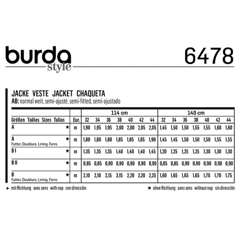 giacca | giubbotto, Burda 6478 | 32 - 44, image number 9