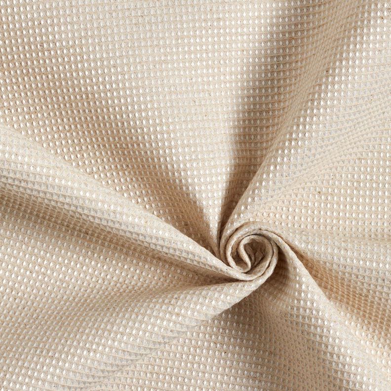 tessuto arredo Jacquard Motivo a cialda &ndash; naturale,  image number 1