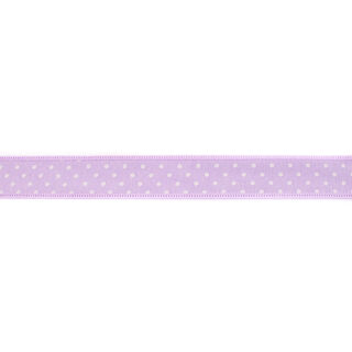 Nastro tessuto chambray pois – lillà, 