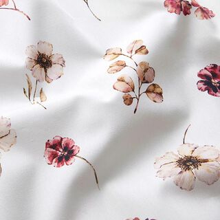 popeline di cotone fiori di campo stampa digitale – bianco, 