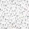 tessuto arredo mezzo panama fiori disegnati – bianco lana/nero,  thumbnail number 1