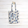 tessuto arredo mezzo panama triangoli – blu,  thumbnail number 6