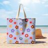 cotone rivestito Fiori allegri | Poppy Fabrics – azzurro baby/rosa,  thumbnail number 9