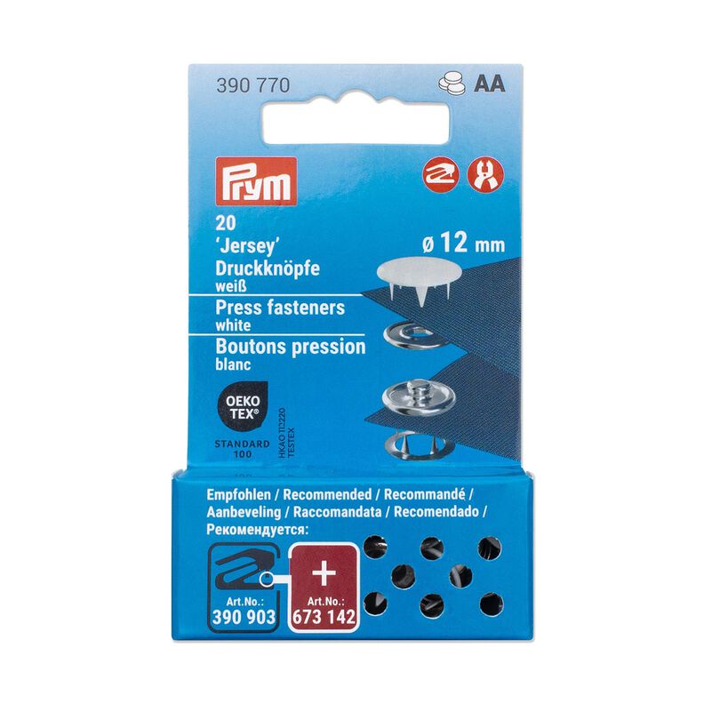Bottoni automatici per jersey [12 mm] | Prym – bianco,  image number 3