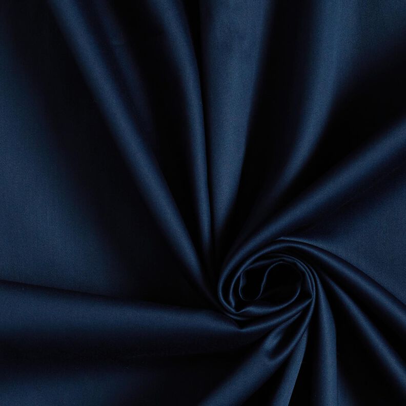 satin di cotone tinta unita – nero-azzurro,  image number 1
