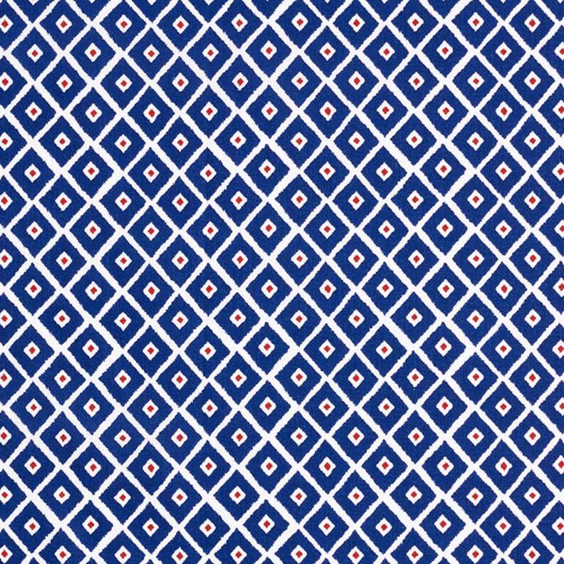 tessuto in cotone cretonne Losanghe – blu,  image number 1